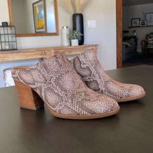 Born heeled mules size 8.